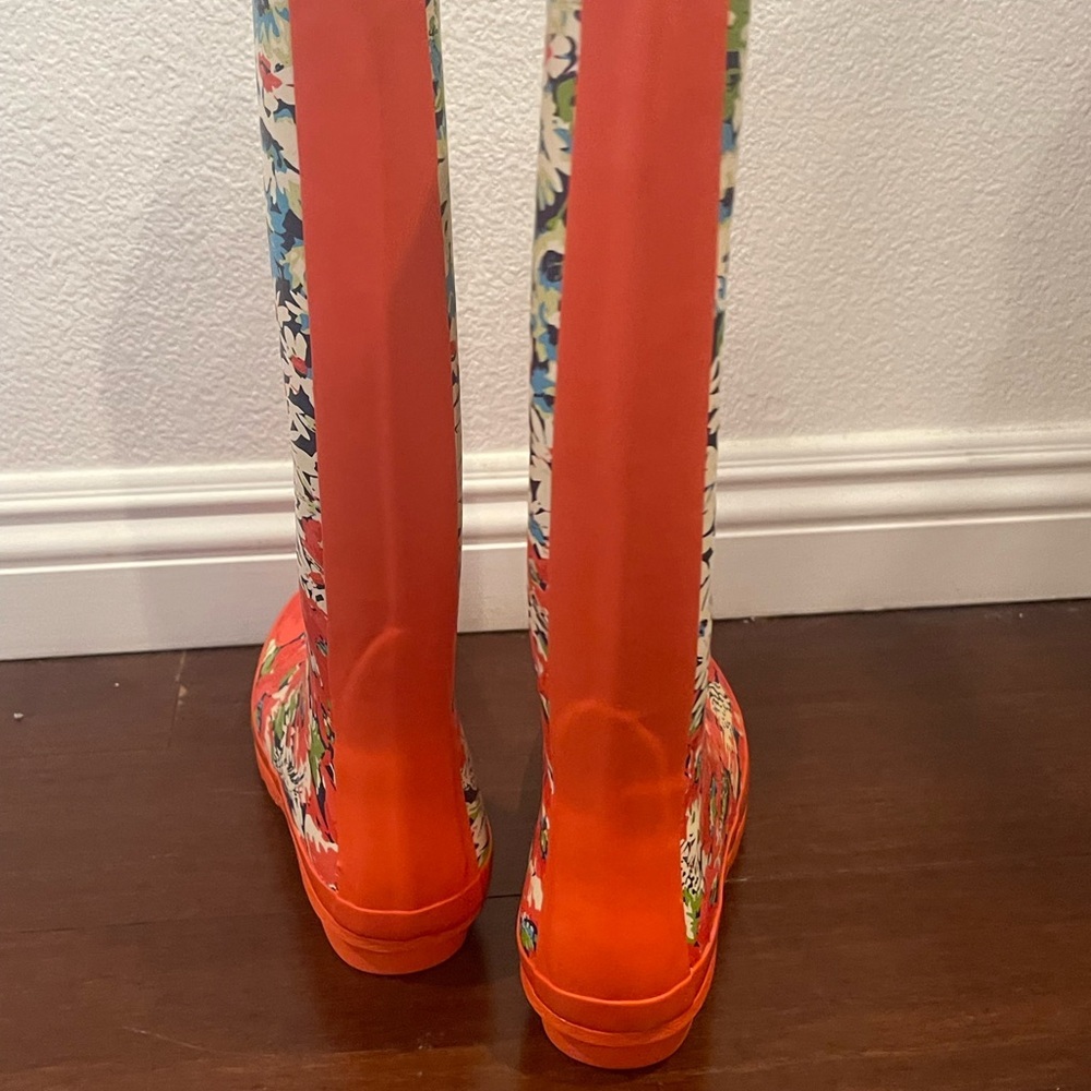 anthropologie Floral Patterned multicolored Rain Boots lashes, nwot nwob 7 - Picture 9 of 9
